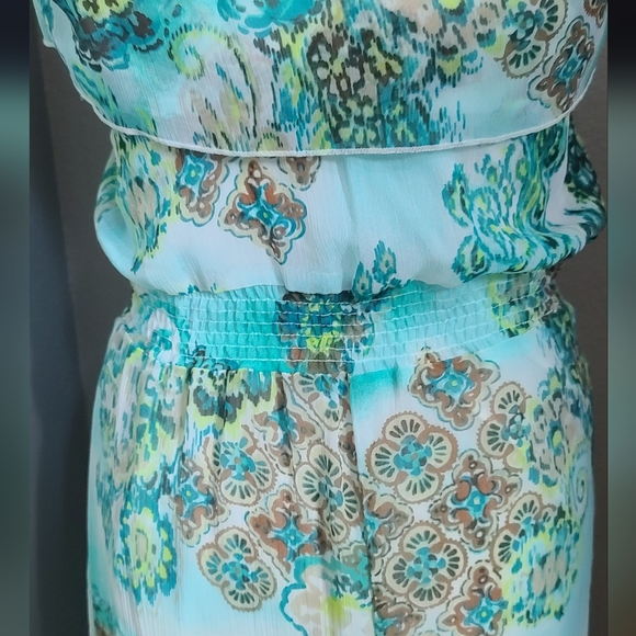 Strapless Flowy Boho Printed Strapless Maxi Dress Sunmertime - Picture 6 of 10